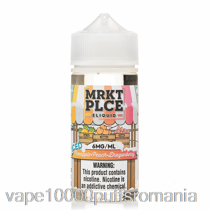 Vape Romania Gheata Ananas Piersic Dragonberry - Mrkt Plce - 100ml 0mg